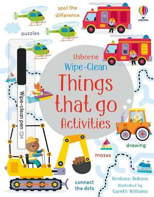 Wipe-Clean Things That Go Activities de Kirsteen Robson