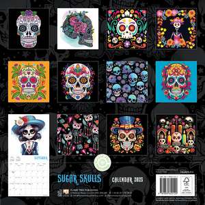 Sugar Skulls Wall Calendar 2025 (Art Calendar) de Flame Tree Studio