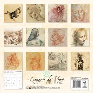 Leonardo da Vinci Wall Calendar 2025 (Art Calendar) de Flame Tree Studio