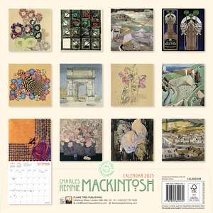 Charles Rennie Mackintosh Wall Calendar 2025 (Art Calendar) de Flame Tree Studio