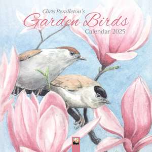 Chris Pendleton Garden Birds Wall Calendar 2025 (Art Calendar) de Flame Tree Studio