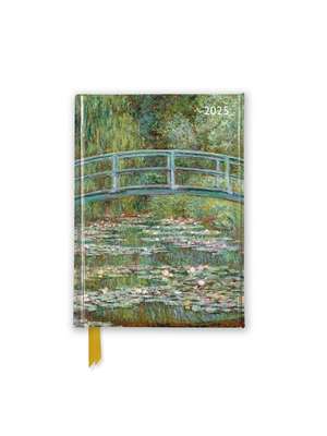 Claude Monet: Bridge over a Pond of Water Lilies 2025 Luxury Pocket Diary Planner - Week to View de Flame Tree Studio