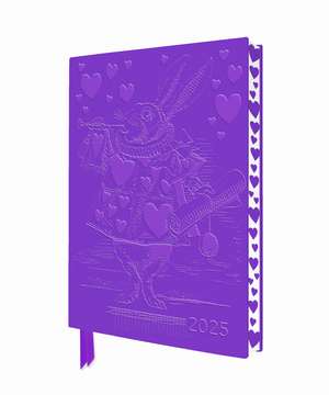 Alice in Wonderland 2025 Artisan Art Vegan Leather Diary Planner - Page to View with Notes de Flame Tree Studio