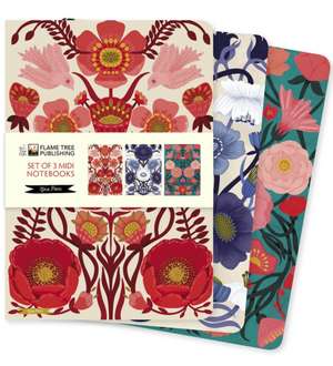 Nina Pace Set of 3 Midi Notebooks de Flame Tree Studio