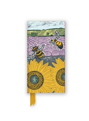 Kate Heiss: Sunflower Fields (Foiled Slimline Journal) de Flame Tree Studio