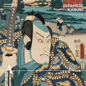 Ashmolean Museum: Japanese Kabuki Wall Calendar 2026 (Art Calendar) de Flame Tree Studio