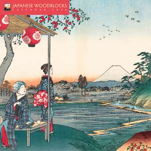 Japanese Woodblocks Mini Wall Calendar 2026 (Art Calendar) de Flame Tree Studio