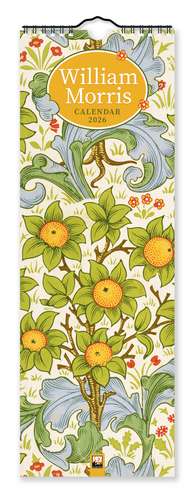 William Morris Slim Calendar 2026 (Art Calendar) de Flame Tree Studio