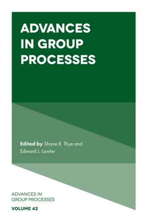 Advances in Group Processes de Edward J. Lawler