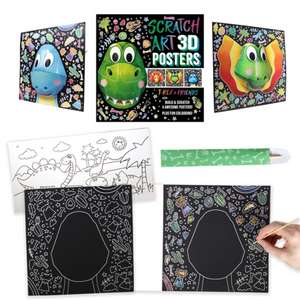 Scratch Art 3D Posters: T-Rex & Friends de Igloo Books