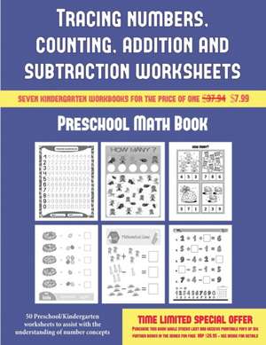 Preschool Math Book (Tracing numbers, counting, addition and subtraction) de James Manning