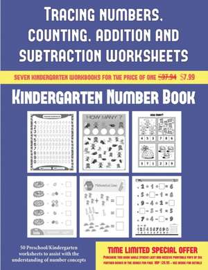 Kindergarten Number Book (Tracing numbers, counting, addition and subtraction) de James Manning