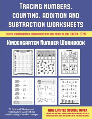 Kindergarten Number Workbook (Tracing numbers, counting, addition and subtraction) de James Manning