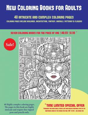 New Coloring Books for Adults (40 Complex and Intricate Coloring Pages) de James Manning