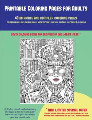 Printable Coloring Pages for Adults (40 Complex and Intricate Coloring Pages) de James Manning