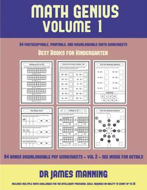 Best Books for Kindergarten (Math Genius Vol 1) de James Manning