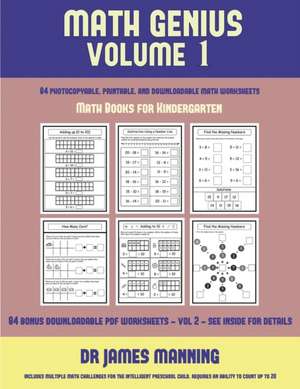 Math Books for Kindergarten (Math Genius Vol 1) de James Manning