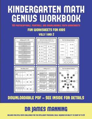 Fun Worksheets for Kids (Kindergarten Math Genius) de James Manning