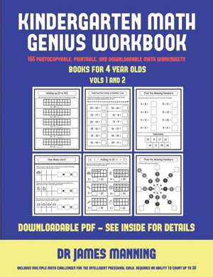 Books for 4 Year Olds (Kindergarten Math Genius) de James Manning