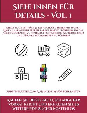 Arbeitsblätter zum Ausmalen im Vorschulalter ((Siehe innen für Details - Vol. 1) de Jessica Windham