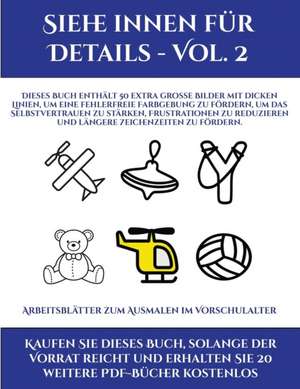 Arbeitsblätter zum Ausmalen im Vorschulalter (Siehe innen für Details - Vol. 2) de Jessica Windham