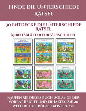 Arbeitsblätter für Vorschulen (Finde die Unterschiede Rätsel) de Jessica Windham