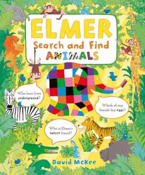 Elmer Search and Find Animals de David McKee