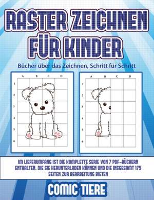 Bücher über das Zeichnen, Schritt für Schritt (Raster zeichnen für Kinder - Comic Tiere) de James Manning