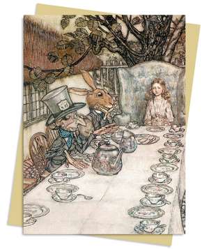 Arthur Rackham: Alice in Wonderland Tea Party Greeting Card Pack: Pack of 6 de Flame Tree Studio