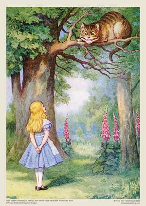 Adult Jigsaw Puzzle Alice and the Cheshire Cat: 1000-piece Jigsaw Puzzles de Flame Tree Studio