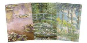 Claude Monet Set of 3 Midi Notebooks de Flame Tree Studio