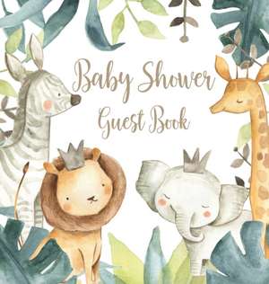 Safari Baby Shower Guest Book (Hardcover) de Lulu And Bell