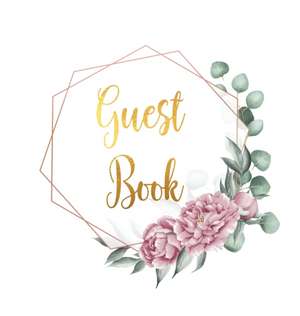 Guest Book for visitors and guests to sign at a party, wedding, baby or bridal shower (hardback) de Lulu And Bell