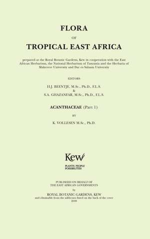 Flora of Tropical East Africa: Acanthaceae Part 1 de Henk Beentje