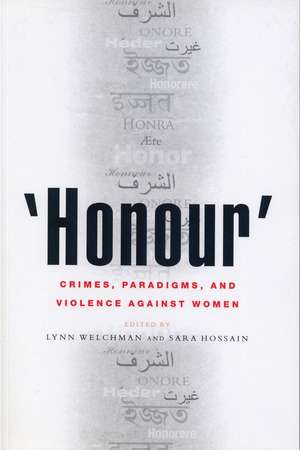 'Honour': Crimes, Paradigms, and Violence Against Women de Lynn Welchman