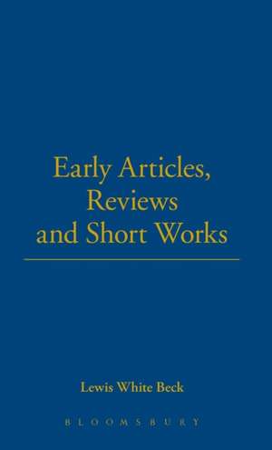 Early Articles, Reviews and Short Works de Henry Charlton Bastian