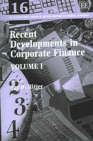 Recent Developments in Corporate Finance de Jay R. Ritter