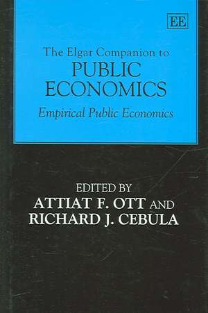 The Elgar Companion to Public Economics – Empirical Public Economics de Attiat F. Ott