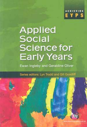 Applied Social Science for Early Years de Ewan Ingleby