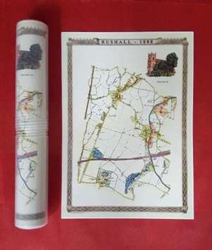 Rushall to Daw End 1888 - Old Map Supplied Rolled in a Clear Two Part Screw Presentation Tube - Print size 45cm x 32cm de Mapseeker Publishing