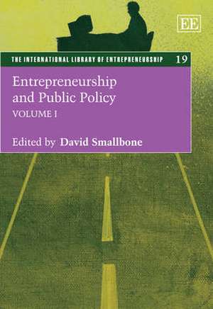 Entrepreneurship and Public Policy de David Smallbone