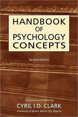 Handbookof Psychology Concepts de C. I. D. Clark