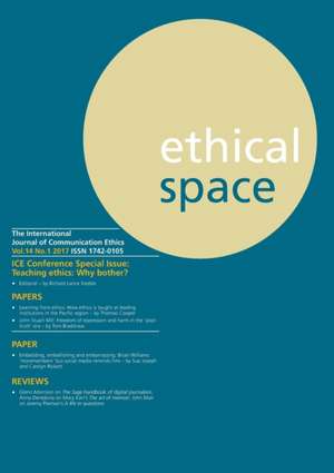 Ethical Space Vol.14 Issue 1 de Richard Lance Keeble