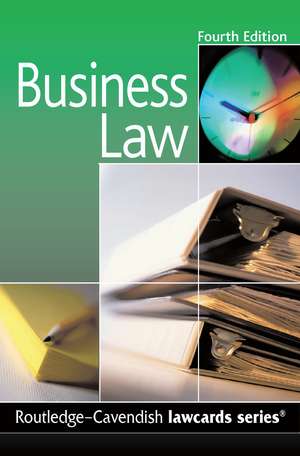 Cavendish: Business Lawcards de Routledge-Cavendish