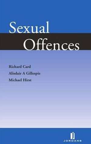 Sexual Offences de Richard Card