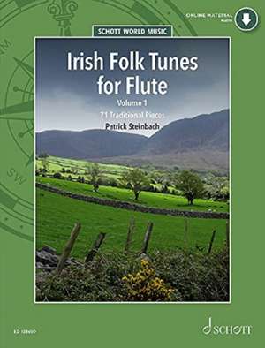 Irish Folk Tunes for Flute-71 Traditional Pieces Flute and Piano, Book/Media Online de Patrick Steinbach