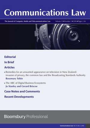 Communications Law de Howard Johnson