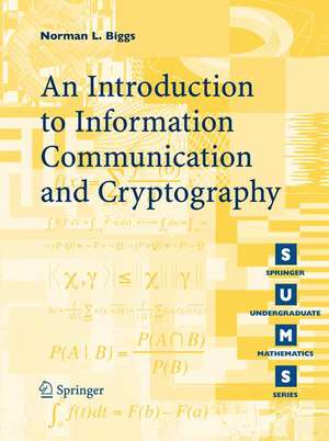 Codes: An Introduction to Information Communication and Cryptography de Norman L. Biggs