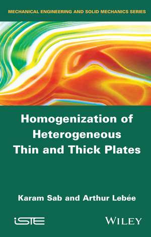 Homogenization of Heterogeneous Thin and Thick Plates de K Sab