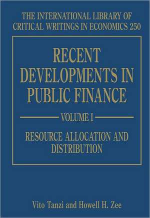 Recent Developments in Public Finance de Vito Tanzi